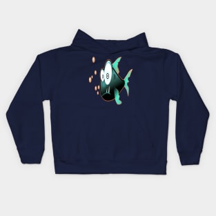 Monster fish frightened fish color Kids Hoodie